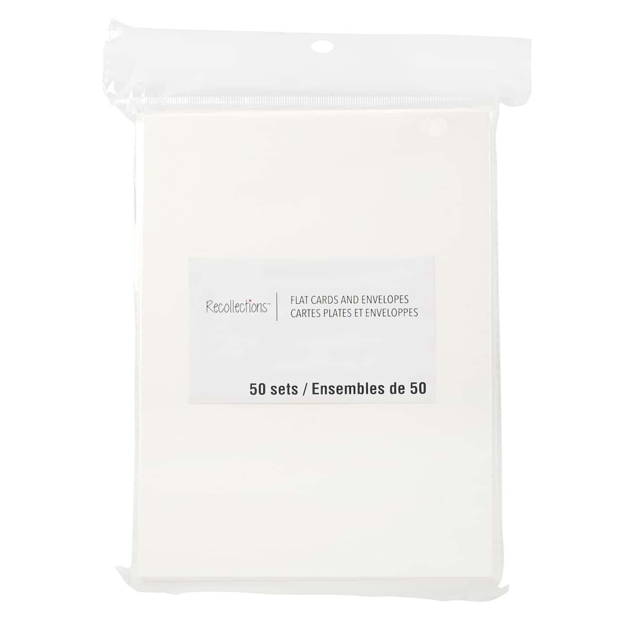 6 Packs: 50 ct. (300 total) 5" x 7" Ivory Flat Cards & Envelopes by Recollections™